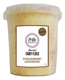 Fluffy Crunch Fairy Floss - Strawberries & Lemonade 90g