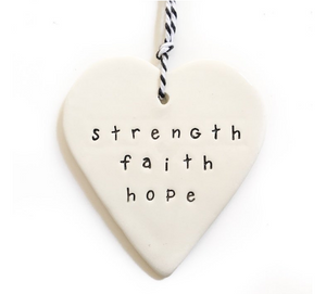 Caroline C - STRENGTH FAITH HOPE Gift Tag